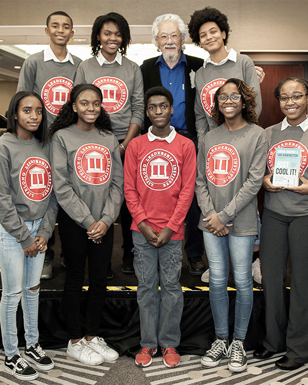 DR. DAVID SUZUKI AND LBD STUDENTS_CROPPED WEB