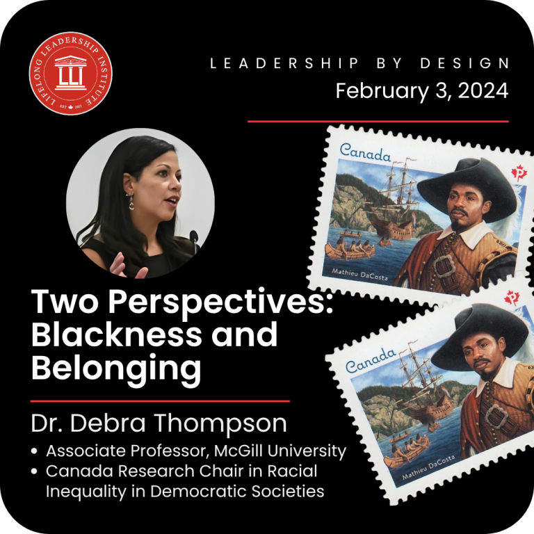 Two Perspectives: Blackness and Belonging, an LBD Conversation Series event with Dr. Debra Thompson, February 3, 2024