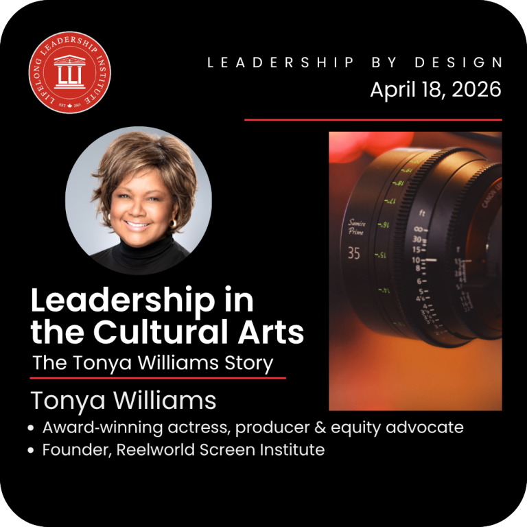 Leadership in the Cultural Arts, an LBD Conversation Series event with Tonya Williams, April 18, 2026