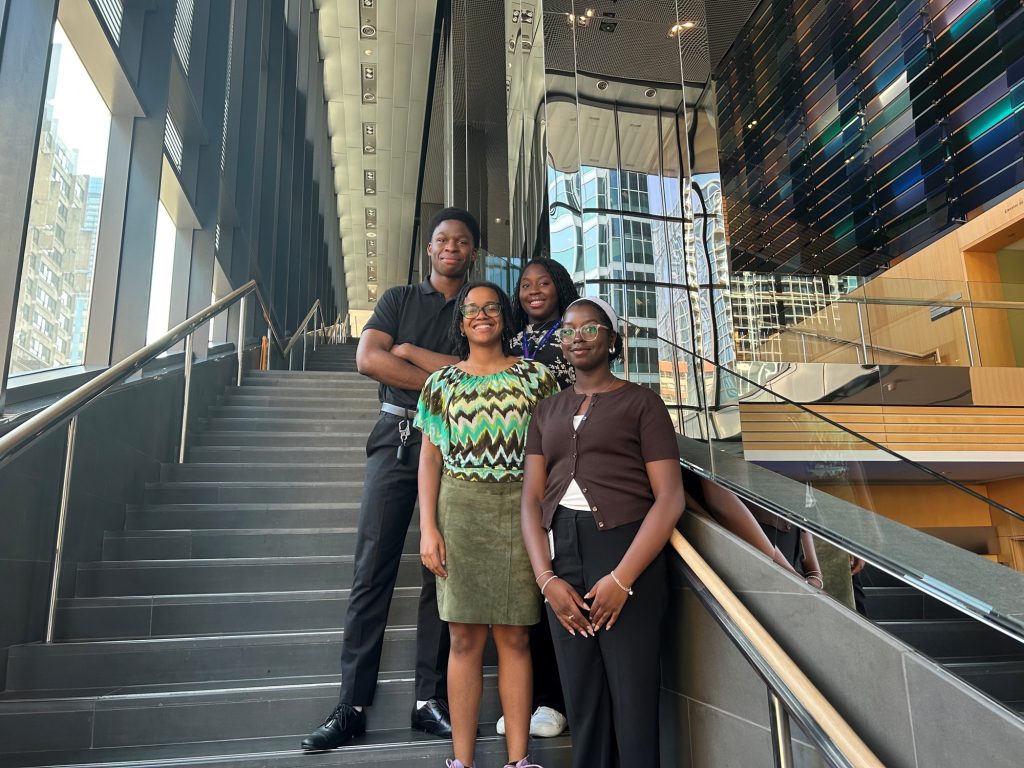 Ire Adetunji, Ife Akinloye, Idunnu Adetiba and Naomi McDonald on the last day of the 2025 StAR program